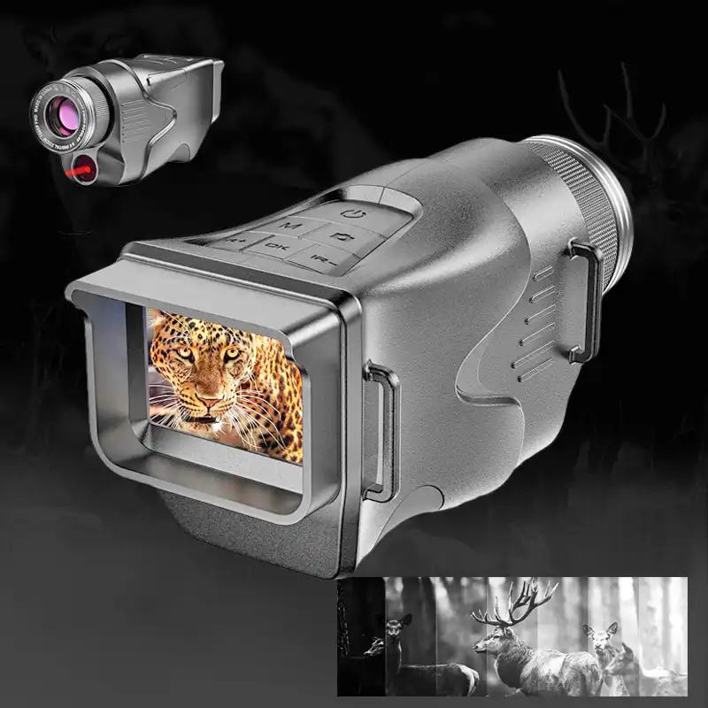 4K Night Vision Monoculars 2″ Screen 8X Zoom 3000mAh 500M 850nm 7-level IR Night Vision Monocle