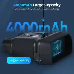 4K UHD Night Vision Binoculars 4.5" Large Display 4000mAh 850nm 7-Level Adjustable IR Light 8X Digital alternate view