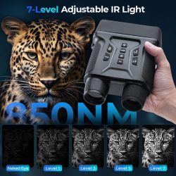 4K UHD Night Vision Binoculars 4.5" Large Display 4000mAh 850nm 7-Level Adjustable IR Light 8X Digital Zoom Vision Night Vision Binoculars - Image 4
