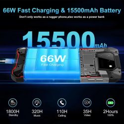 8849 Tank 2 Global Rugged Phone with 6.79" HD Screen Up to 22(12+10)+256GB 15500mAh Large Battery Built-in Laser Projector Dual Camping Lights - Image 4