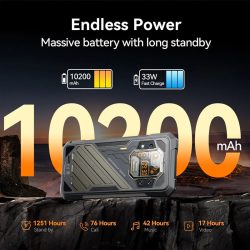 CUBOT KingKong X 5G Rugged Phone with 2.5K 6.58" FHD+ 120Hz + 1.85" Rear Display MTK 7050 Up to 32+256/512GB 100MP Camera 10200mAh Battery - Image 7