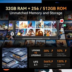 CUBOT KingKong X 5G Rugged Phone with 2.5K 6.58" FHD+ 120Hz + 1.85" Rear Display MTK 7050 Up to 32+256/512GB 100MP Camera 10200mAh Battery - Image 6