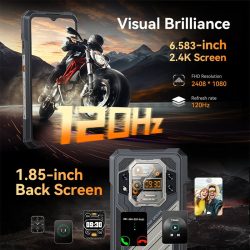 CUBOT KingKong X 5G Rugged Phone with 2.5K 6.58" FHD+ 120Hz + 1.85" Rear Display MTK 7050 Up to 32+256/512GB 100MP Camera 10200mAh Battery - Image 4