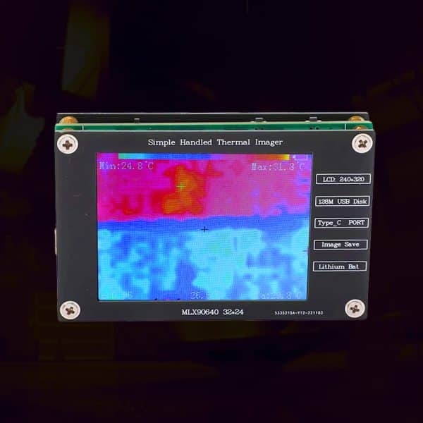 Digital Handheld Thermal Camera with 2.8" LCD Screen 32x24 Pixel ‑40℃ to +300℃ Infrared Camera