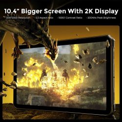 FOSSiBOT DT2 Rugged Tablet with 10.4" 2K Display Up to 20(12+8)+256GB 22000mAh Battery 64MP+32MP Camera WiFi6 Quad-box Speakers Rear Camping LED Flasher - Image 6