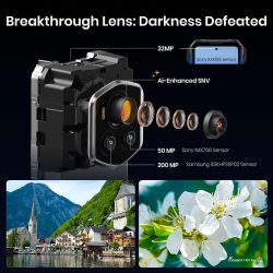 FOSSiBOT F107 Pro 5G Night Vision Rugged Phone with 6.95" FHD+ Display Up to 30(12+18)+512GB 28000mAh Battery 200MP AI Camera Built-in Super-bright Flashlight - Image 7