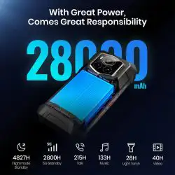 FOSSiBOT F107 Pro 5G Night Vision Rugged Phone with 6.95" FHD+ Display Up to 30(12+18)+512GB 28000mAh Battery 200MP AI Camera Built-in Super-bright Flashlight - Image 3