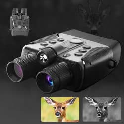 Full-Color Night Vision Binoculars 4K UHD 58MP 5X Digital Zoom 5000mAh 600M 3-Level IR Night Vision Binos with Tactical Light