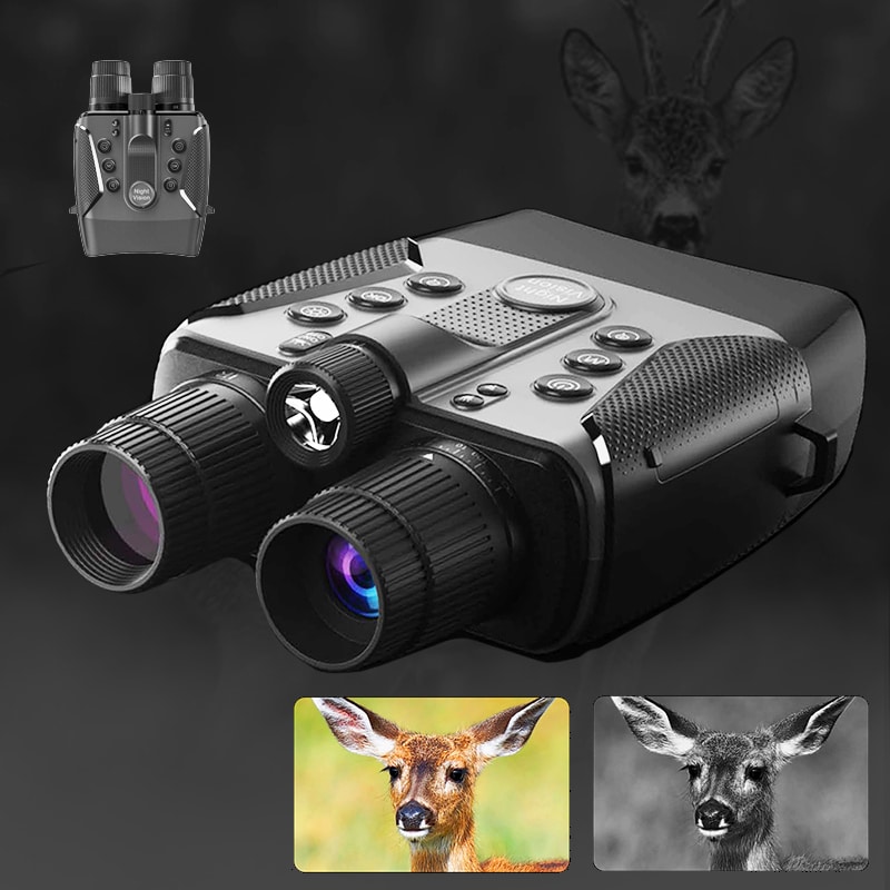Full-Color Night Vision Binoculars (1) Full-Color Night Vision Binoculars 4K UHD 58MP 5X Digital Zoom 5000mAh 600M 3-Level IR Night Vision Binos with Tactical Light - Image 1