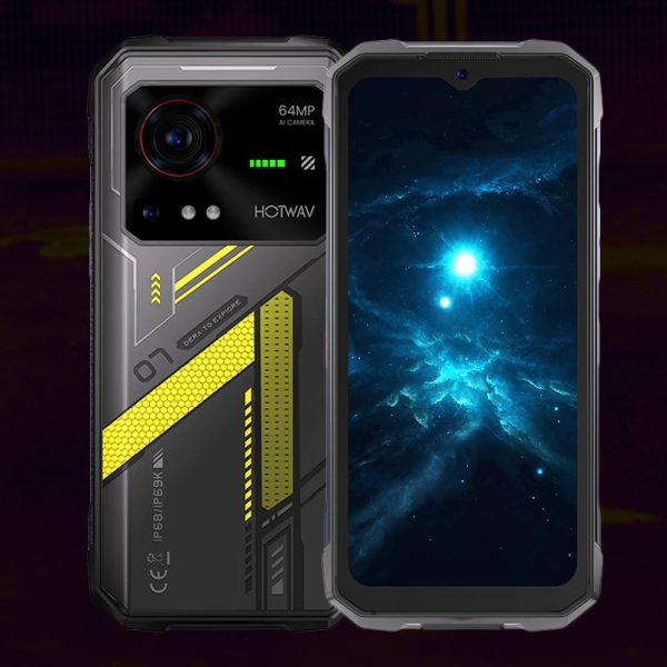 HOTWAV Hyper 7 5G Rugged Phone with 6.6" FHD+ 120Hz Display Up to 20(8+12)+256GB 10800mAh Battery 64MP Camera Hyper LED Camping Light
