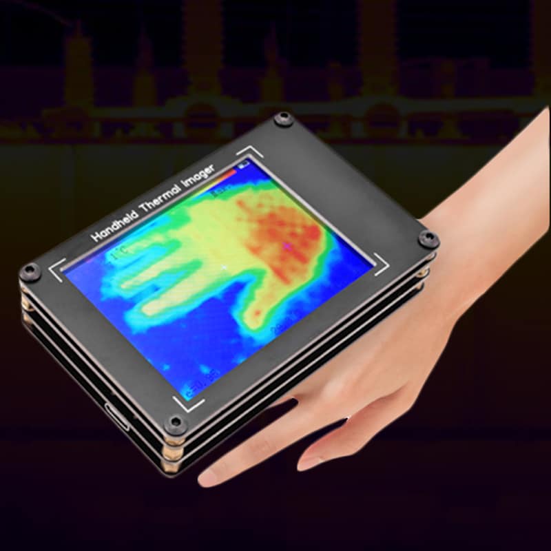 Handheld Thermal Infrared Camera (1) Handheld Thermal Infrared Camera with 3.4 Inch LCD Display 8Hz -40℃~300℃ 1500mAh IR Digital Thermal Imager - Image 1