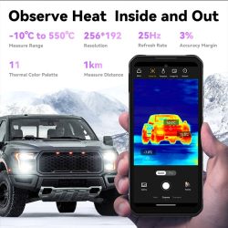 IIIF150 Raptor Global Ultra Thin Thermal Imaging Rugged Phone with 6.8" 120Hz Display Up to 24(12+12)+256GB 10000mAh Battery 64MP Night Vision Camera - Image 5
