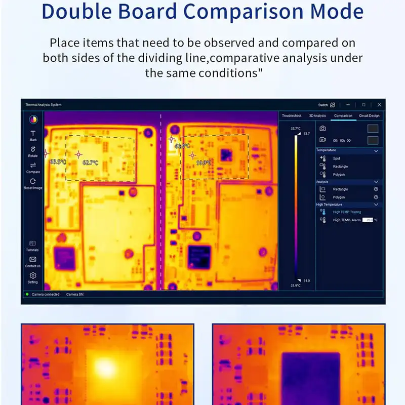 IR Thermal Imaging Camera 256×192 Resolution 25Hz -15℃~600℃ Thermal Imaging Analyzer with Macro Lens alternate view