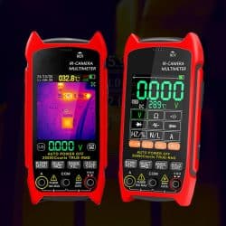 IR Thermal Imaging Multimeter 240*240 Resolution 5 Colors -20℃ to +550℃ 25Hz 1000V DC 750V AC 10A Resistance Measurement