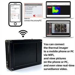 Industrial Thermal Infrared Camera with 2.4-inch TFT Screen 200MP Pixels -20°C to 1000°C 1200mAh Battery 5 Color Palettes Dual Light Thermal Imaging Camera - Image 2
