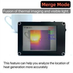 Industrial Thermal Infrared Camera with 2.4-inch TFT Screen 200MP Pixels -20°C to 1000°C 1200mAh Battery 5 Color Palettes Dual Light Thermal Imaging Camera - Image 3