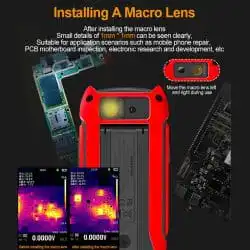 Infrared Thermal Imager Multimeter with 3.5" Large Display 256*192 Pixel 25Hz -20°C~+550°C 15 Colors 1000V/750V 10A Multimeter - Image 3