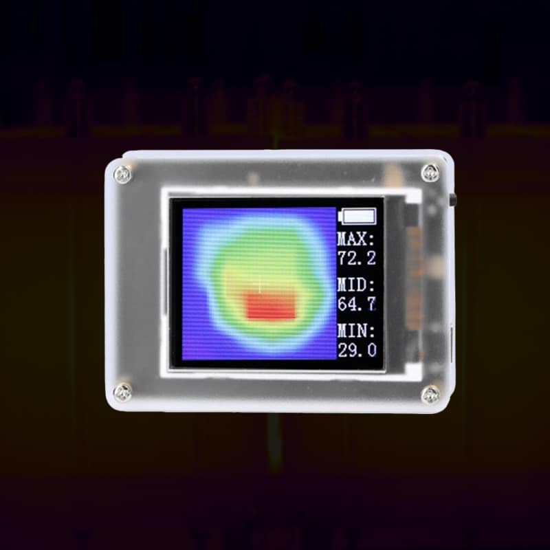 Mini Thermal Infrared Camera (1) Mini Thermal Infrared Camera with 1.8 Inch TFT Screen 0~80℃ 10Hz 8*8 Resolution Thermal Imaging Camera - Image 1