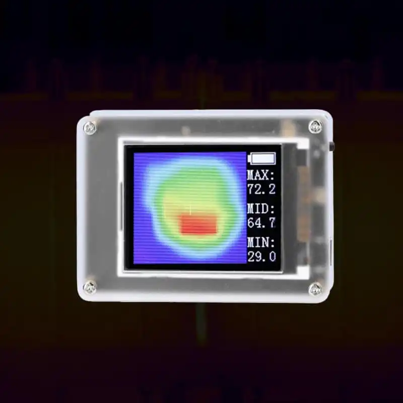 Mini Thermal Infrared Camera (1) Mini Thermal Infrared Camera with 1.8 Inch TFT Screen 0~80℃ 10Hz 8*8 Resolution Thermal Imaging Camera - Image 1
