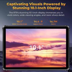 Oukitel RT9 Global Rugged Tablet with 10.1" 2K HD Display Up to 24(6+18)GB RAM + 256GB ROM Unisoc Tiger T606 16MP Camera 11000mAh Big Battery - Image 4
