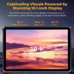 Oukitel RT9 Global Rugged Tablet with 10.1" 2K HD Display Up to 24(6+18)GB RAM + 256GB ROM Unisoc Tiger T606 16MP Camera 11000mAh Big Battery - Image 4