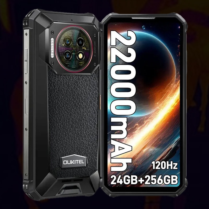 Oukitel WP19 Pro rugged phone-Thermal Imaging (33) Oukitel WP19 Pro Global Rugged Phone with 6.8" FHD+ 120Hz Display Up to 24(8+16)GB RAM + 256GB ROM 22000mAh Battery 64MP IR Night Vision Camera - Image 1