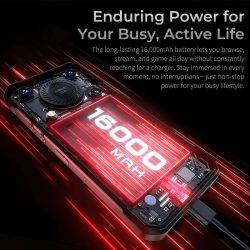 Oukitel WP56 5G Rugged Phone with 6.8" FHD+ Display Up to 36(12+24)+512GB 16000mAh Battery 108MP Camera 128dB Speaker Super-bright Camping Light - Image 9