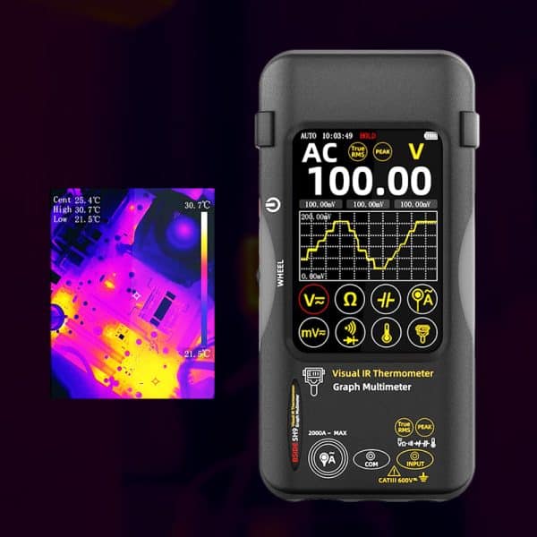 2-in-1 Thermal Imager Multimeter with 3.98" TFT Touchscreen 320*428 Pixels -20°C–550°C Thermal Camera Industrial with Macro Lens