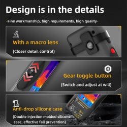 2-In-1 Thermal Imager Multimeter with 3.98" TFT LCD Screen 240*240 Pixels 25Hz 15 Colors Modes -20 – 550℃ 20000 Word Multimeter - Image 6