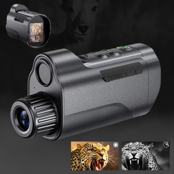1080P HD Night Vision Monocular with 2" Screen 10X Digital Zoom 850nm 800M Night Vision Monocle for Wildlife Observation