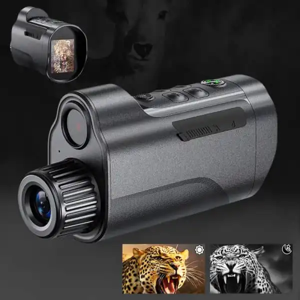 1080P HD Night Vision Monocular with 2" Screen 10X Digital Zoom 850nm 800M Night Vision Monocle for Wildlife