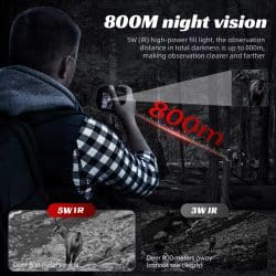 1080P HD Night Vision Monocular with 2" Screen 10X Digital Zoom 850nm 800M Night Vision Monocle for Wildlife Observation - Image 6
