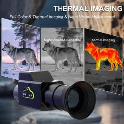 Full Color 256*192px 60Hz 11Color Palettes 2-IN-1 Thermal Imaging Monocular with 320*320px 850nm Night Vision for Hunting - Image 4