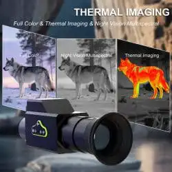 Full Color 256*192px 60Hz 11Color Palettes 2-IN-1 Thermal Imaging Monocular with 320*320px 850nm Night Vision for Hunting - Image 4