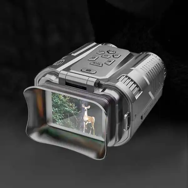 4K Colorful Low-light Night Vision Binocular with 2-inch IPS Screen 28X Zoom 15 Colors Mode Animal alternate view