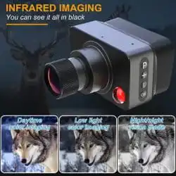 4K Digital Night Vision Binocular with 3.0" TFT Screen 300M 4X Zoom 5X Optical Magnification Night alternate view