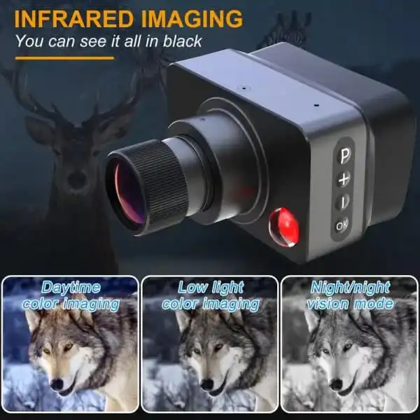 4K Digital Night Vision Binocular with 3.0" TFT Screen 300M 4X Zoom 5X Optical Magnification Night alternate view
