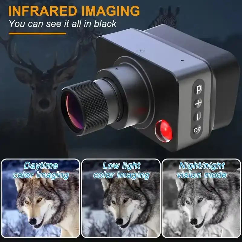 4K Digital Night Vision Binocular with 3.0" TFT Screen 300M 4X Zoom 5X Optical Magnification Night alternate view