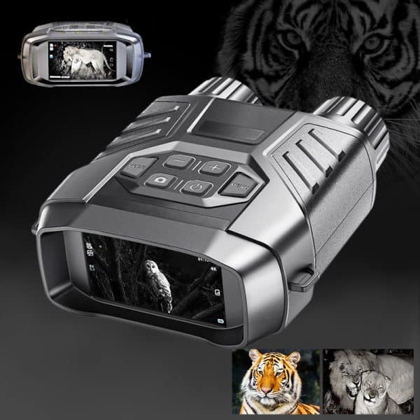 4K Full Color Night Vision Binocular with 3.0" IPS Display 300M 6X Digital Zoom 7 Levels IR Vision Night Vision Binoculars for Nighttime Game Tracking