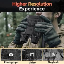 4K Full Color Night Vision Binocular with 3.0" IPS Display 300M 6X Digital Zoom 7 Levels IR Vision Night Vision Binoculars for Nighttime Game Tracking - Image 2