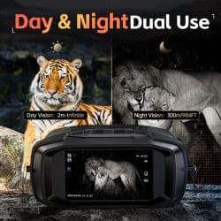 4K Full Color Night Vision Binocular with 3.0" IPS Display 300M 6X Digital Zoom 7 Levels IR Vision Night Vision Binoculars for Nighttime Game Tracking - Image 3