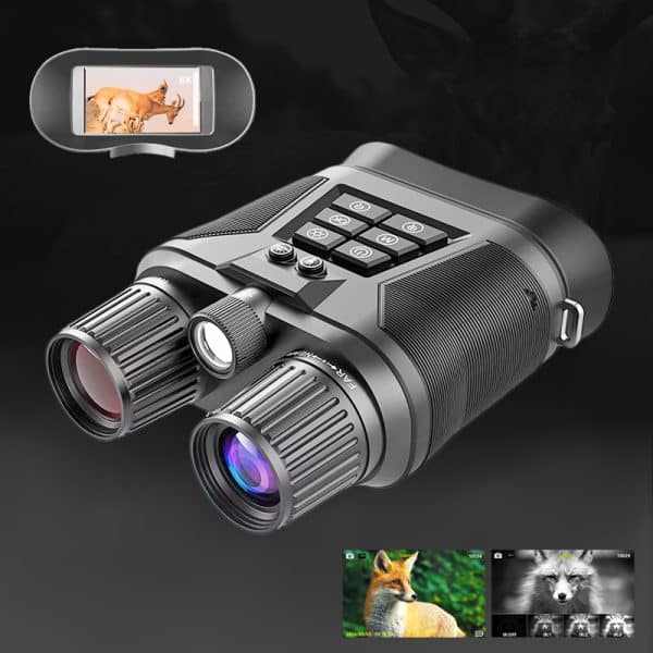 4K HD IR Night Vision Binocular with 3.0" Display 8X Digital Zoom 600M 8-Level Screen Brightness Binocular Night Vision Device for Forest Hunt