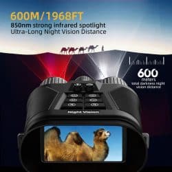 4K HD IR Night Vision Binocular with 3.0" Display 8X Digital Zoom 600M 8-Level Screen Brightness Binocular Night Vision Device for Forest Hunt - Image 3