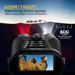 4K HD IR Night Vision Binocular with 3.0" Display 8X Digital Zoom 600M 8-Level Screen Brightness Binocular Night Vision Device for Forest Hunt - Image 3