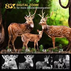 4K HD IR Night Vision Binocular with 3.0" Display 8X Digital Zoom 600M 8-Level Screen Brightness Binocular Night Vision Device for Forest Hunt - Image 4