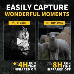 4K HD Night Vision Monocular with 1.54" IPS Screen 6X Zoom 300M 7 IR Levels Vision Monoculars for Night Camping - Image 3