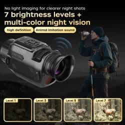 4K IR Night Vision Monocular with Animal Sound Imitator 1.54" IPS Screen 64MP 28X Zoom WiFi Monocular Night Vision for Animal Tracking - Image 4