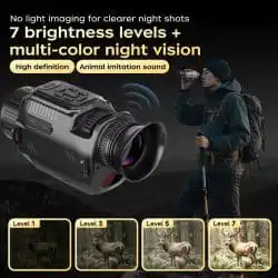 4K IR Night Vision Monocular with Animal Sound Imitator 1.54" IPS Screen 64MP 28X Zoom WiFi Monocular Night Vision for Animal Tracking - Image 4