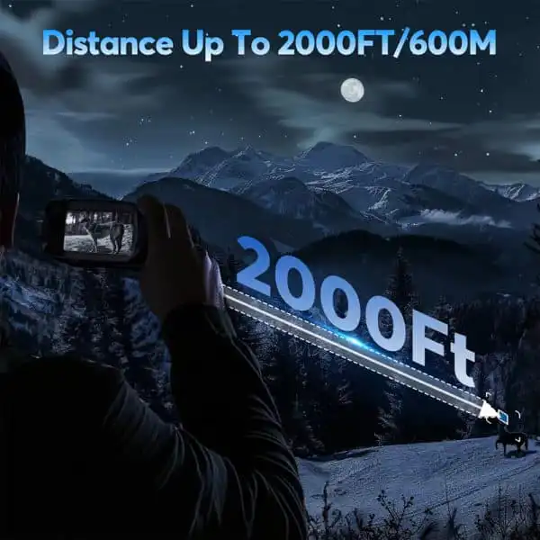 4K UHD IR Night Vision Binocular with 3.0" Screen 40MP 600M 8X Digital Zoom 5000mAh Night Time Vision alternate view