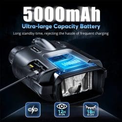 4K UHD IR Night Vision Binocular with 3.0" Screen 40MP 600M 8X Digital Zoom 5000mAh Night Time Vision Binoculars for Game Spotting - Image 3